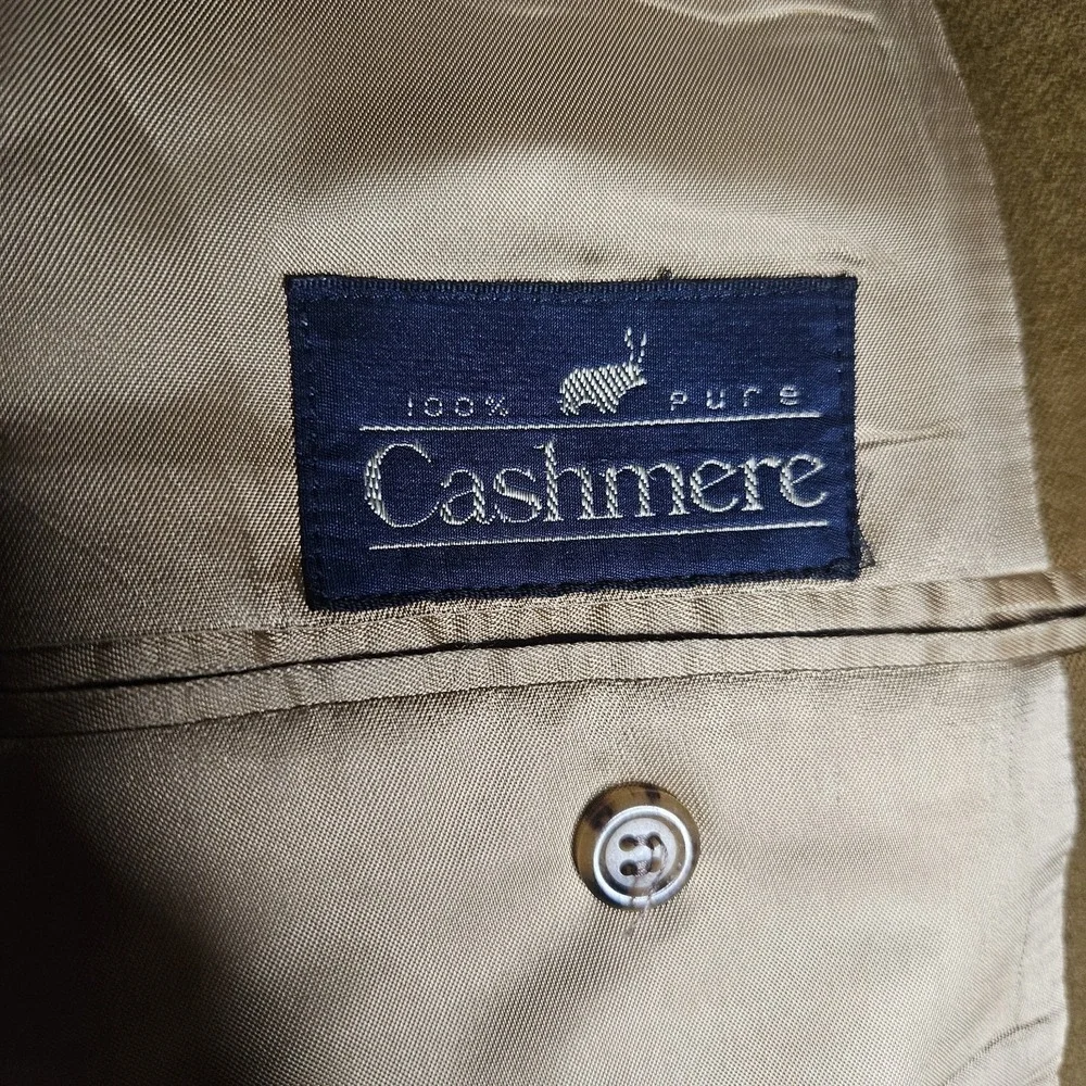 Bill Blass Mens Blazer 46L Cashmere Brown Dick‎ Bruhn Coat Suit Jacket